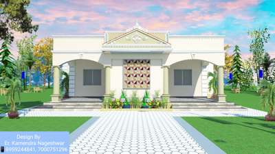 #community hall #3d elevation