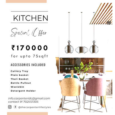 #KitchenCabinet  #Architectural&Interior  #ModularKitchen  #renovations 
Price includes Site clearance job
