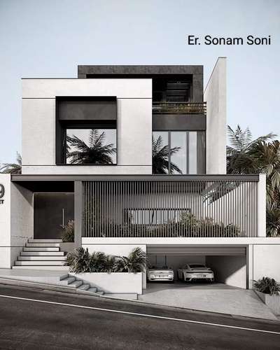 Banglow exterior design #location-Betul m.p.#6000 sq ft
#Project by- Er. Sonam Soni