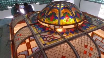 glass dome 
material- lead stained glass