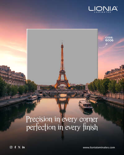 Inspired by Parisian perfection, where every line is intentional and every detail matters. Just like iconic architecture, our laminates are crafted with precision, balance, and flawless finishes that elevate every space.Experience precision-crafted surfaces with Lionia Laminates. Contact us to upgrade your interiors

#LioniaLaminates #PremiumLaminates #DecorativeLaminates