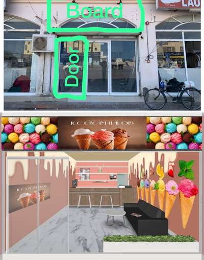 #icecream  #Shop_interior  #3DPlans  #oman