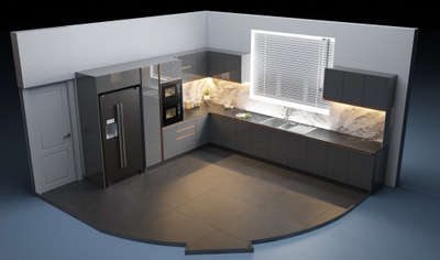 #LShapeKitchen  #Autodesk3dsmax