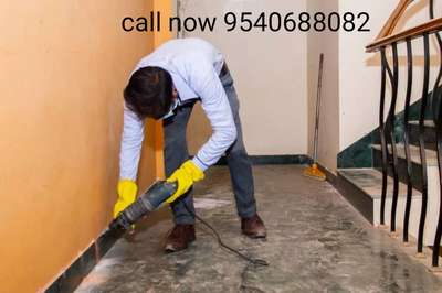 Anti termite treatment on floor.