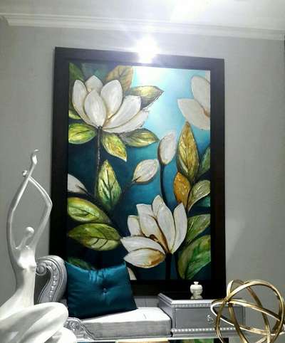 5'×3' acrylic flower painting 🎨