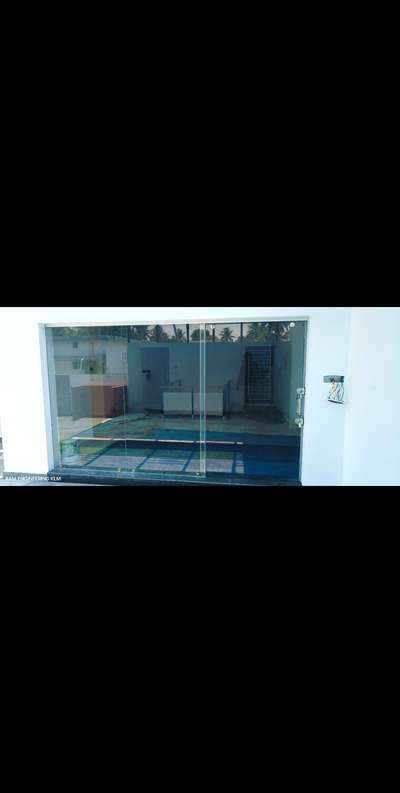 glass partition and glass sliding door