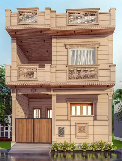 #elevation  #jodhpuri stone #simple elevation