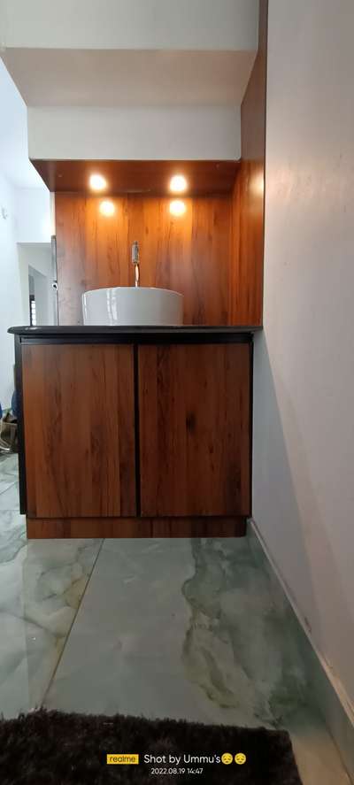 Aluminum Modular Kitchen Cupboard, PVC Door,glass work and washbase Project Complete at Edakkad kannur