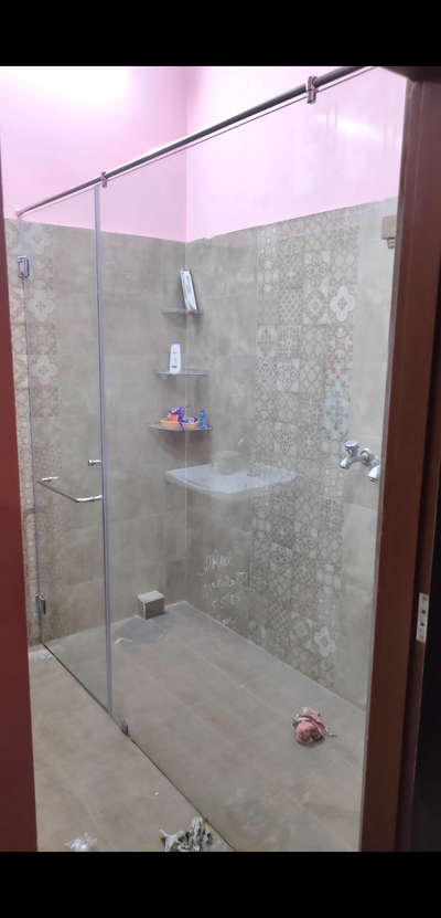 Shower Partition Done!!
Leak Proof Shower!!
 #antiqueShowerHinges 
 #showerpartition 
 #90°shower 
 #showerglassdoor 
 #showerdoors 
 #toughenglasspartition 
 #Toughened_Glass 
 #toughenedglasswork 
 #12mmglass 
 #plainglass
 #saintgobainglass 
 #saintgobain 
 #modiguard 
 #tataglasss
 #grade304 
 #ozone