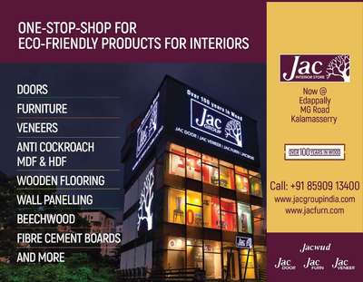 #JacInteriorStore #Kalamassery #Jacwud #JacGroupIndia  #Jacfloor #Jacfurn #WoodenFlooring  #Flooring #prelamMdf #PrelamHdf #veneeredMDF #cement_fiber_board #finger_joint_board #Veneer #jacveneer #beechwood #wpc_board #wpc