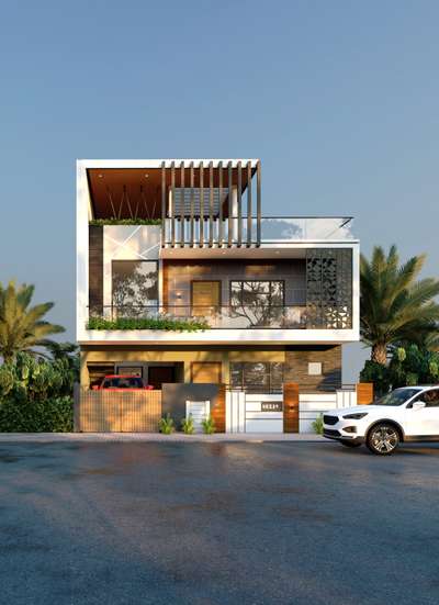 Contemporary house design 🏠#ContemporaryHouse #homekerala #render3d #visualarchitects