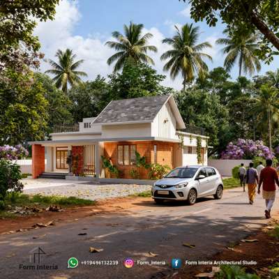 Exterior elevation design ..
 #exteriordesigns  #render3d3d  #3d  #keralastyle  #HomeAutomation