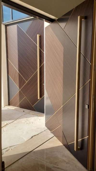 Door handles and stainless steel groove profiles