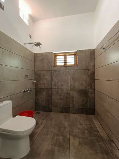 Bathroom designs, Cement textured tiles @Kasargod