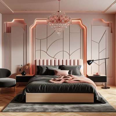 trending bedroom design with premium colour combination #BedroomDecor #BedroomDesigns #BedroomIdeas #KingsizeBedroom #WallDecors #WoodenBeds #HomeDecor #coluor #bedwall #bedwalldesign