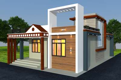 Singal Story Morden Elevation Design by Changal Buildcon  
 # Govind Changal 95872-22004
