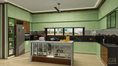Site vazhakkala #k kitchen interior  
#3d visuals