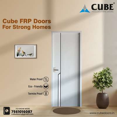 Transform your home with Cube FRP! Unbeatable toughness with monolithic casting, high-impact strength, and corrosion resistance, combined with inbuilt fire retardant and termite-proofing for lasting protection.

#cube #cubedoors #FRPDOOR #frpdoors #FRP