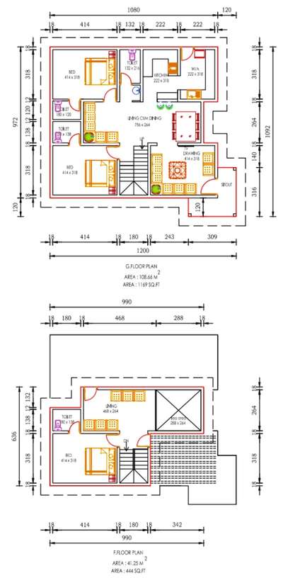 #2 story building ### with 3 attached bedrooms# south facing#