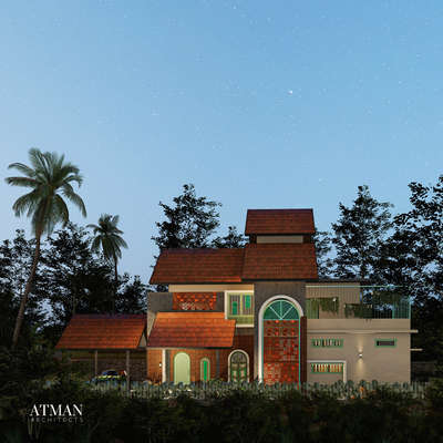 Proposed residence at melattur #tropicalhouse  #keraladesigns  #minimal  #budgethomeplan