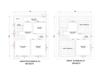 GROUND FLOOR- 862SQFT
FIRST FLOOR 420SQFT
TOTAL- 1282sqft