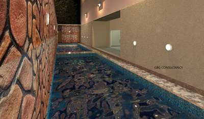 swimming pool 3D model inside of Resort