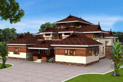 #TraditionalHouse #keralastyle #creatveworld #slopedroof