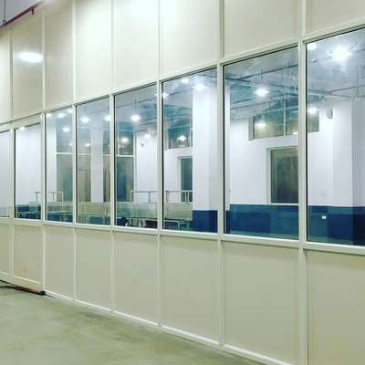 Aluminium powder coating partition cabin #AluminiumWindows  #aluminumgates  #aluminiumglass