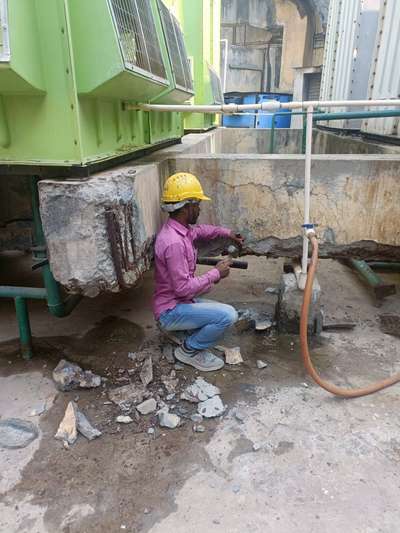 #cooling tower base repairing work