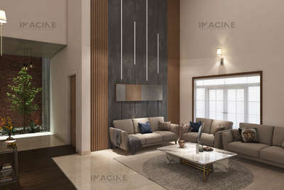 Living room with courtyard
Imagine_studios.in 
 #LivingroomDesigns #LivingRoomCarpets #LivingRoomSofa #LivingRoomPainting #keralahomedesign #luxuryhomes