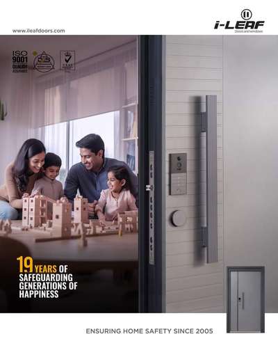 For the past 19 years, i-Leaf Steel Doors has been the guardian of your family's happiness. 

Our doors are crafted with precision to provide the ultimate protection, ensuring peace of mind for you and your loved ones.

With i-Leaf, you're not just investing in a door; you're investing in a promise of safety and happiness that stands the test of time. 

📞 For inquiries, call: 9142 778877 | 75111 52626 | 95393 44466

#ileafdoors #steeldoors #SteelWindows #quality #doors #homesecurity