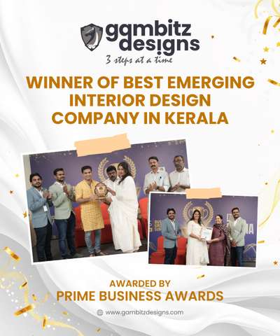 With great pride we are announcing that Team Gambitz have been awarded as Best Emerging Interior Design Company in Kerala by Prime Business Awards.

Our Managing Partner Mrs. Jayalekshmi was facilitated by Honorable MP @hibi_eden_ Sir & by MLA @umathomasmla at the Function held @sidrapristine Cochin.

 #bestinteriordesign #InteriorDesigner #Architectural&Interior #KitchenInterior #LUXURY_INTERIOR #interiordesigers #interiorarchitecture