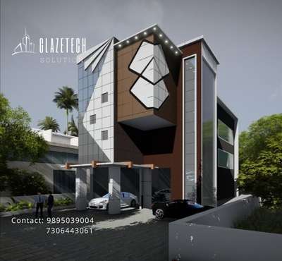 New project  #3Dexterior #design3D #3Delevation #acp_cladding #acp_design #ACP #glazing