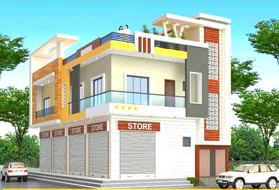 #coner shop 3d elevation 🏠🏠apke spnao ka ghar