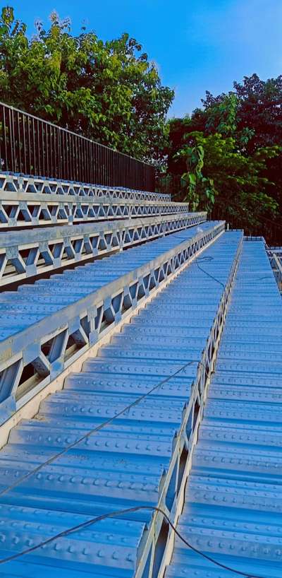 Stadium staircase in Nagaland for Steel GI Channel & Higlex Bord made by me