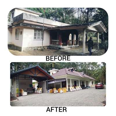 Renovation of a 25 year building...
Transformation..
Client - Dolphie Jacob, DIG  of CRPF @ Jammu Kashmeer
Location Manimala 
Area 2500sqft
Budget 35 lakhs including landscape, gate, interior 

#HouseRenovation  #casahomesandrealtors #Rehab #40LakhHouse #colonialhouse #gableroof