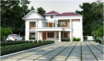 Completed project.
Luxurious residential building . 
 #ElevationHome  #HouseDesigns  #keralastyle