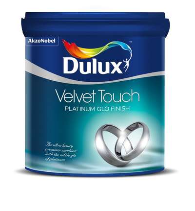 *Velvet Touch Platinum Glo 20ltr*
Product Description

Dulux Velvet Touch Platinum Glo is an uber premium paint with subtle platinum like glow. Moreover its superior dust & dirt resistance coupled with Class A washability makes your walls timelessly beautiful. Now with Tru Color (Dura Color Technology), Velvet Touch is made with the finest ingredients and color pigments to deliver intense rich colors and ultra-smooth finish on your walls.

Application Description

Step 1: Surface Preparation
New concrete/plaster surface should be allowed to mature properly. Ensure that the surface is clean, dry, free from all loose particles, dust, dirt, grease, wax, mould, fungal growth etc. before application and all surfaces should be thoroughly rubbed down using a suitable abrasive paper and thereafter wiped off.
Step 2: Application process
Prime surface with a coat of cement primer and dry overnight. Smoothen the surface by filling dents with putty. Sand with emery paper and wipe clean. Dilute the paint with 25% - 40% clean water (25-300 for darker shades) and apply 2 coats of Dulux VT Platinum Glo.
Step 3: Drying time
Touch dry for the paint is 30 minutes and allow 4-6 hours of drying time for recoating.

Health & Safety

Keep out of reach of children and away from combustible material, food, drink and animal feeding material. If swallowed, seek medical advice immediately and show the container or label. Safety Data Sheet available for professional user on request. No added Lead, Mercury or Chromium compounds. Refer Safety Data Sheet for more details.