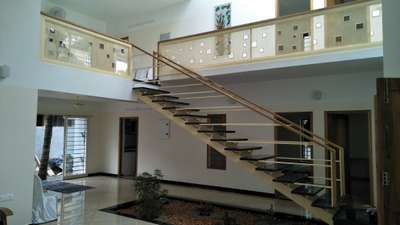 Stair Case Design
GI Square Pipe + Granite slab *straight stair*