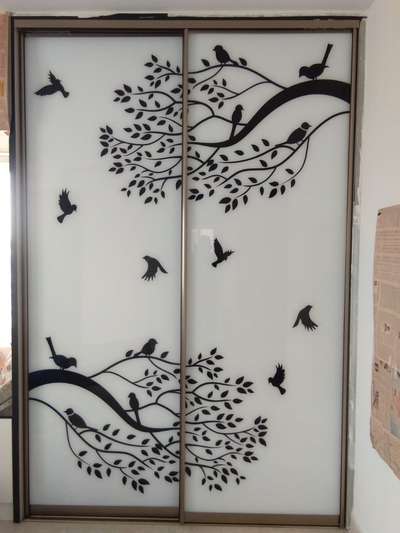 Customized printed glass wardrobe #SlidingDoorWardrobe  #wardrobedoor  #glassprinting  #wardrobedesign