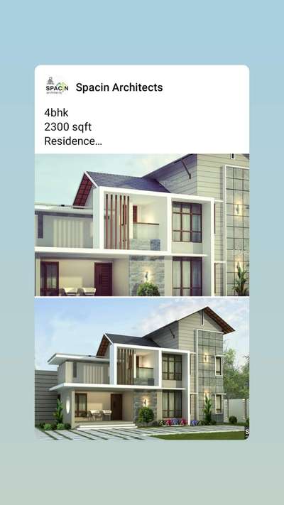 #4BHKPlans #budget-home #KeralaStyleHouse #ContemporaryHouse #MixedRoofHouse #new_home
