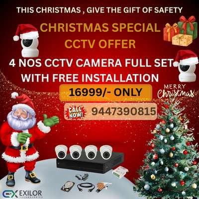 CHRISTMAS SPECIAL CCTV OFFERS
🎄 This Christmas, give your home and business the gift of safety!
Enjoy special festive offers on advanced #Cctvinstallationsurveillance systems with crystal-clear monitoring, day and night protection, and reliable security you can trust. Secure what matters most this Christmas.

* HIGH QUALITY SURVEILLANCE CAMERAS
* AUDIO SUPPORT CAMERAS
* DAY & NIGHT VISION
* MOTION DETECTION
* MOBILE ACCESS
* VIDEO PLAYBACK
* MOBILE ALERTS
* PROFESSIONAL INSTALLATION & SUPPORT

#ChristmasSpecial2025#cctvoffers#ernakulam#ernakulambussiness#homesecurity#shopsecurity##SurveillanceSystem#CCTVCamera#cctvsecuritysystem
3d