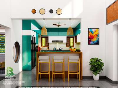 Fresh breakfast nook with teal vibe & wood charm.

Client : Sharafudheen
Area : Breakfast corner