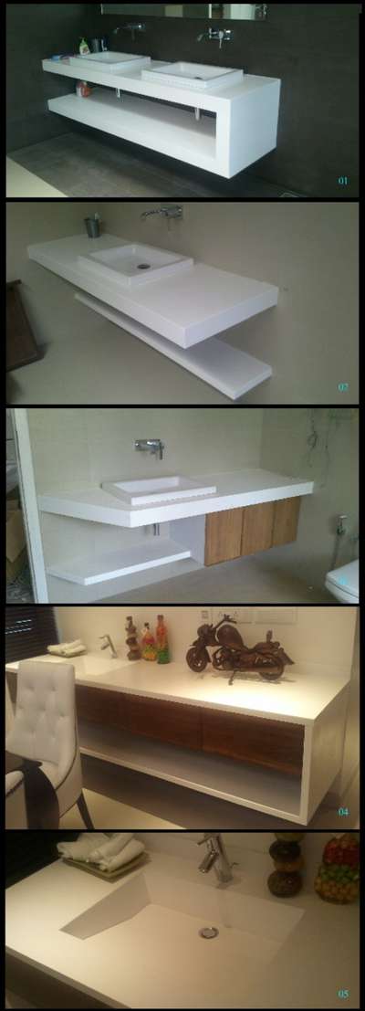 wash tops
with Corian