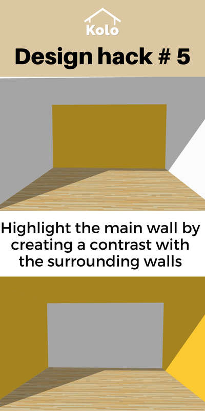 Highlight a wall easily creating a contrast of colours.
Check out our design hack #5.

Learn tips, tricks and details on Home construction with Kolo Education  🙂

If our content has helped you, do tell us how in the comments ⤵️
Follow us on @koloeducation to learn more!!!

#education #architecture #construction  #building #interiors #design #home #interior #expert #paint  #koloeducation  #designhack