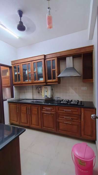 teak wood kitchen cabinet