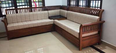 teak wood orchid corner sofa