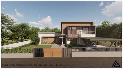 Upcoming Residence for Neethin and Family at Thiruvaniyoor
 #4BHKPlans #modernarchitect #ContemporaryHouse #openplan  #LandscapeDesign #FloorPlans