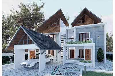 #exteriors  #3dbuilding #sloperoof #ARTECO concept