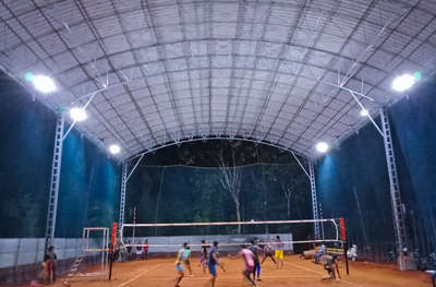 volleyball court work at tirur, malapuram dt